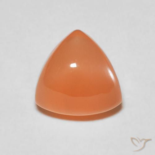 2.04ct Naturel Orange rougeâtre Pierre de lune, Trillion, Translucide