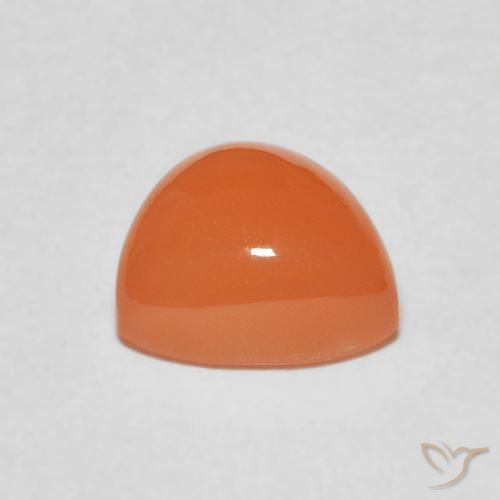 Pierre de lune Orange rougeâtre naturelle Trillion, 2.04 ct, Translucide