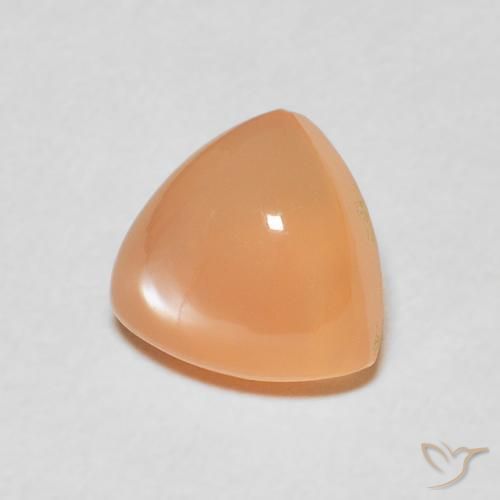 Pierre de lune Orange clair naturelle Trillion, 1.86 ct, Translucide