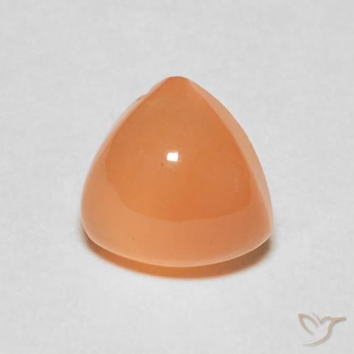 1.94ct Naturel Orange cantaloup Pierre de lune, Trillion, Translucide