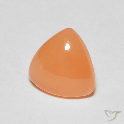 Pierre de lune Medium Light-Orange naturelle Trillion, 1.27 ct, Translucide