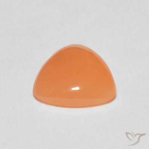 Pierre de lune Medium Light-Orange naturelle Trillion, 1.27 ct, Translucide