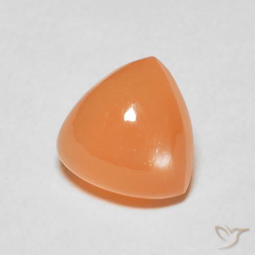 Pierre de lune Orange clair naturelle Trillion, 2.02 ct, Translucide