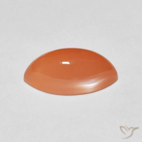 Pierre de lune Orange abricot chaud naturelle Marquise, 3.72 ct, Translucide