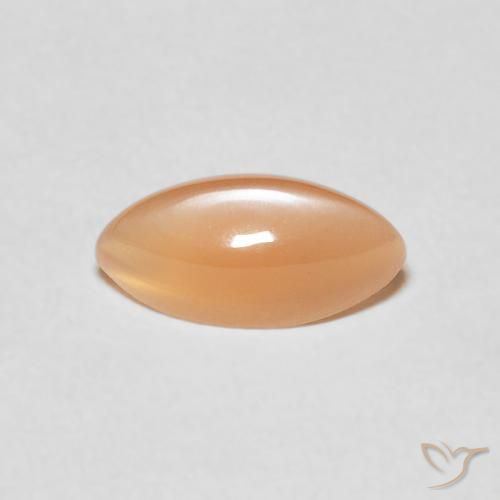 1.27ct Naturel Medium Light-Orange Pierre de lune, Marquise, Translucide