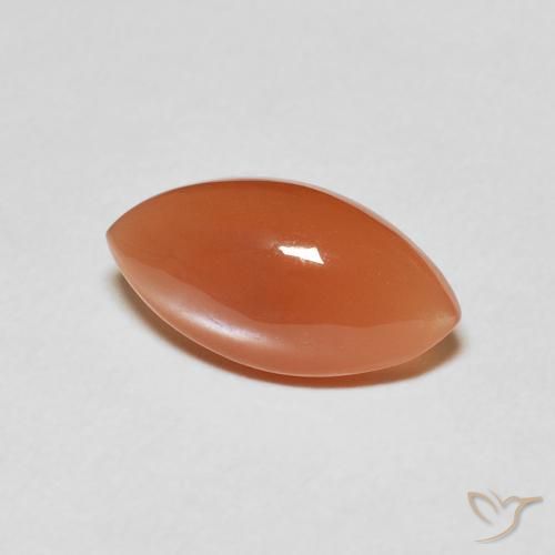 Pierre de lune Orange moyen naturelle Marquise, 2.80 ct, Translucide