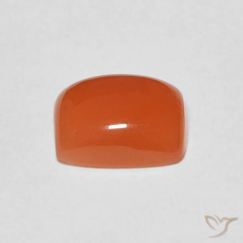 Pierre de lune Orange foncé naturelle Coussin, 2.18 ct, Translucide
