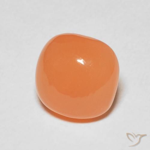 Pierre de lune Orange clair naturelle Coussin, 2.17 ct, Translucide