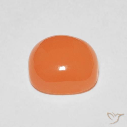 Pierre de lune Orange clair naturelle Coussin, 2.17 ct, Translucide