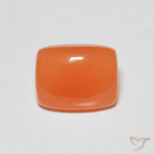 2.09ct Naturel Orange abricot chaud Pierre de lune, Coussin, Translucide