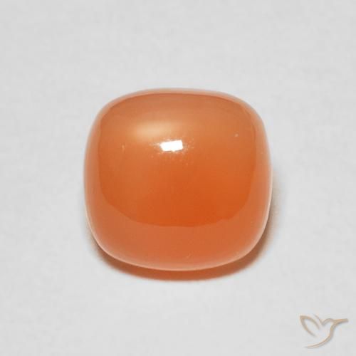 2.40ct Naturel Orange rougeâtre Pierre de lune, Coussin, Translucide