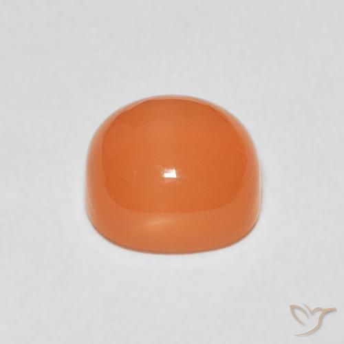 Pierre de lune Pourpre rougeâtre léger naturelle Coussin, 2.42 ct, Translucide
