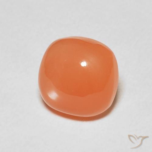 Pierre de lune Orange moyen naturelle Coussin, 2.48 ct, Translucide