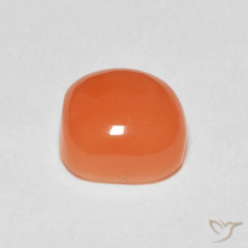 Pierre de lune Orange moyen naturelle Coussin, 2.48 ct, Translucide