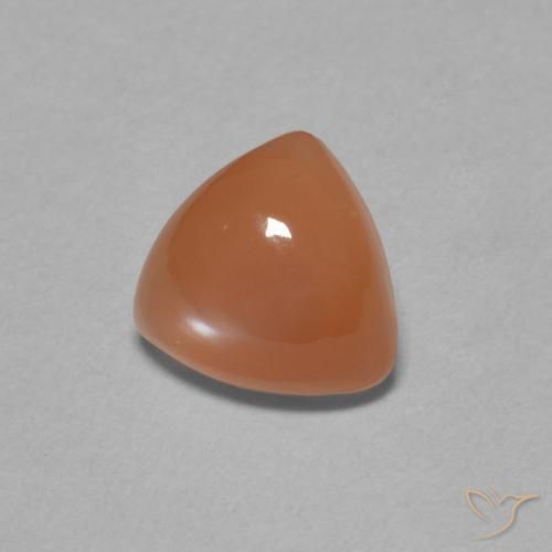 Pierre de lune Orange foncé naturelle Trillion, 1.61 ct, Translucide