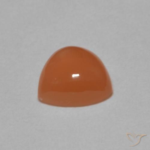 Pierre de lune Orange foncé naturelle Trillion, 1.61 ct, Translucide