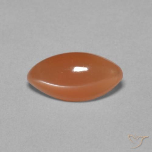 0.85ct Naturel Orange foncé Pierre de lune, Marquise, Translucide