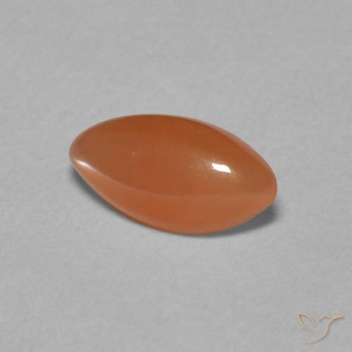 Pierre de lune Orange foncé naturelle Marquise, 0.85 ct, Translucide