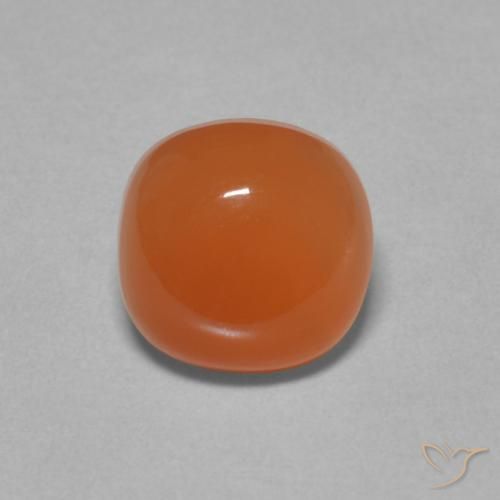 2.05ct Naturel Orange rougeâtre Pierre de lune, Coussin, Translucide