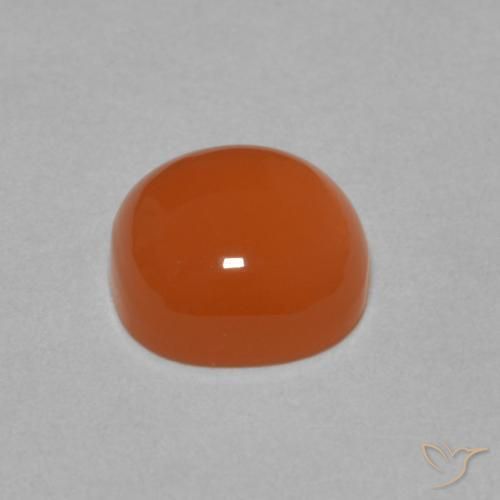 Pierre de lune Orange rougeâtre naturelle Coussin, 2.05 ct, Translucide