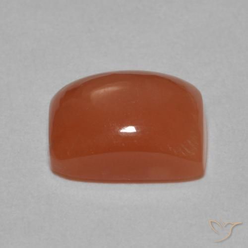 Pierre de lune Ambre orange naturelle Coussin, 2.46 ct, Translucide