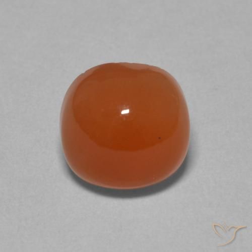 2.20ct Naturel Orange rougeâtre Pierre de lune, Coussin, Translucide