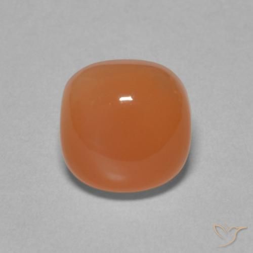 2.37ct Naturel Orange moyen Pierre de lune, Coussin, Translucide