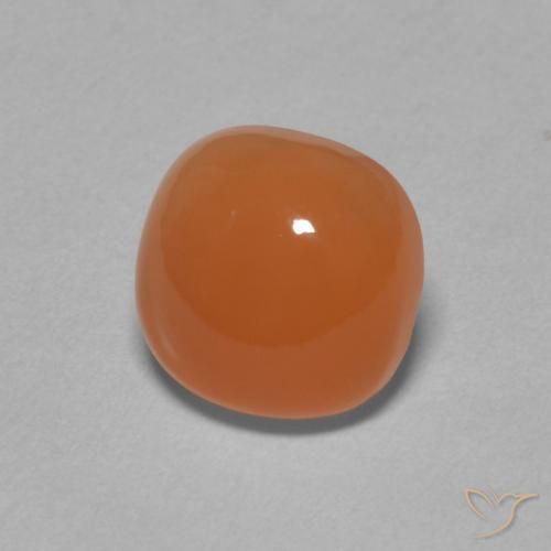 Pierre de lune Orange moyen naturelle Coussin, 2.37 ct, Translucide