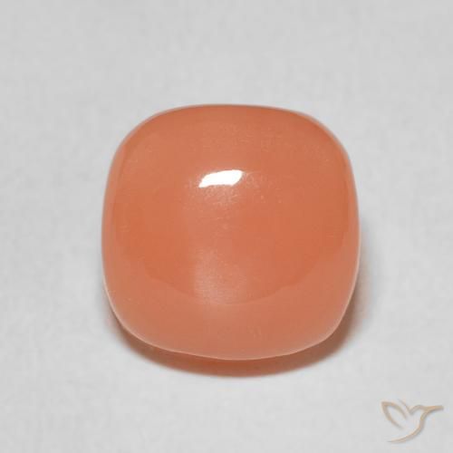 2.32ct Naturel Orange cantaloup Pierre de lune, Coussin, Translucide