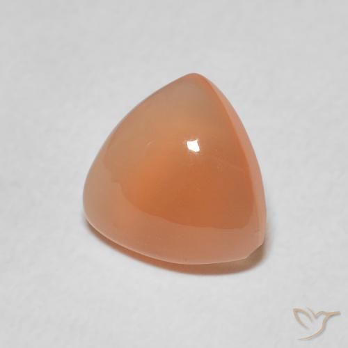 Pierre de lune Orange moyen naturelle Trillion, 1.35 ct, Translucide