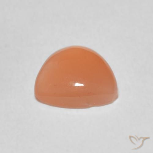 Pierre de lune Orange moyen naturelle Trillion, 1.35 ct, Translucide