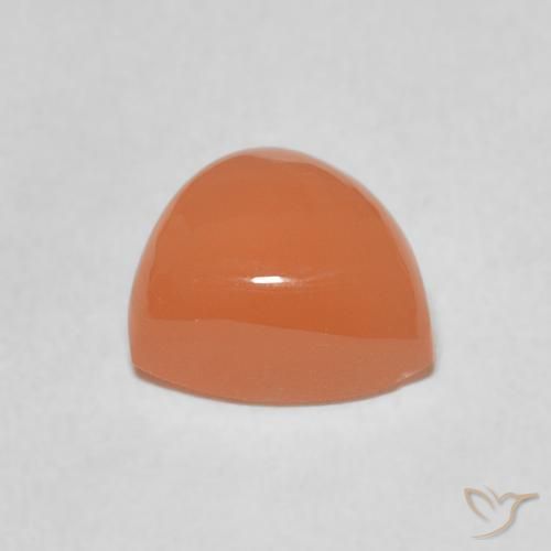 Pierre de lune Orange moyen naturelle Trillion, 1.98 ct, Translucide