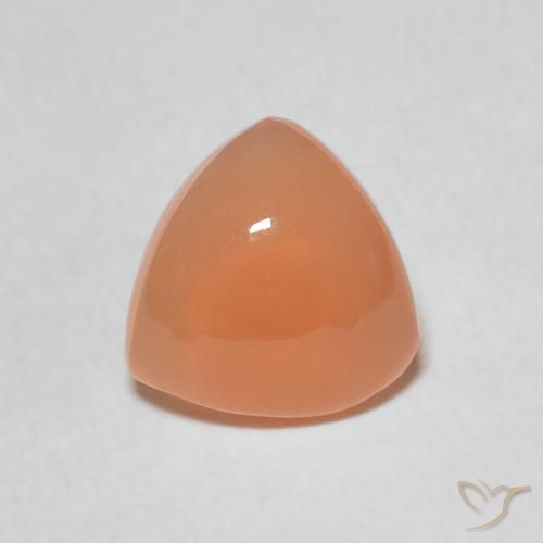 1.41ct Naturel Pêche Orange Pierre de lune, Trillion, Translucide