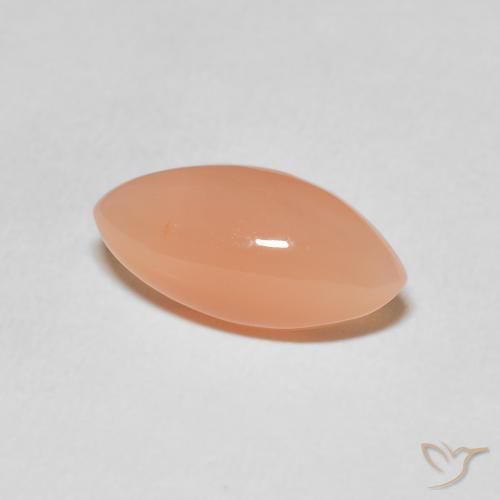 Pierre de lune Orange moyen naturelle Marquise, 2.93 ct, Translucide