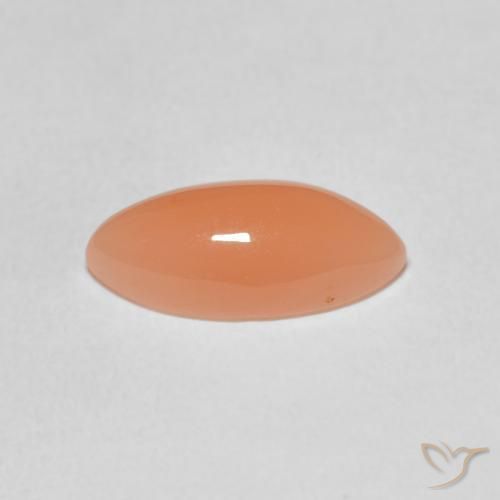 Pierre de lune Orange moyen naturelle Marquise, 2.93 ct, Translucide
