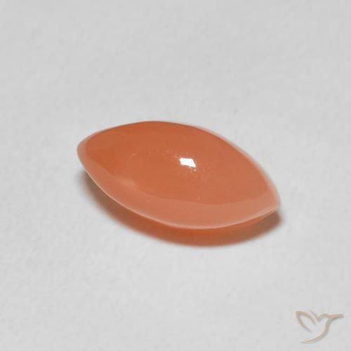 Pierre de lune Orange moyen naturelle Marquise, 1.82 ct, Translucide
