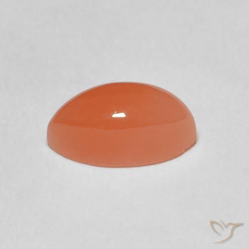 Pierre de lune Orange moyen naturelle Marquise, 1.82 ct, Translucide