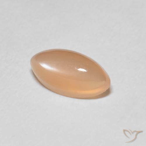 Pierre de lune Orange cantaloup naturelle Marquise, 1.38 ct, Translucide