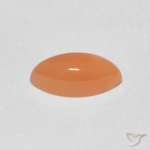 Pierre de lune Orange cantaloup naturelle Marquise, 1.25 ct, Translucide