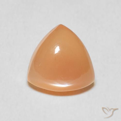1.68ct Naturel Orange cantaloup Pierre de lune, Trillion, Translucide