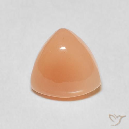 1.53ct Naturel Medium Light-Orange Pierre de lune, Trillion, Translucide