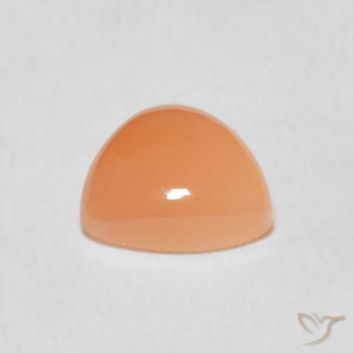 Pierre de lune Medium Light-Orange naturelle Trillion, 1.53 ct, Translucide