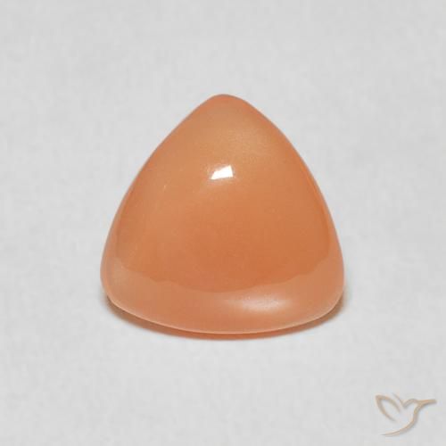 1.14ct Naturel Pêche Orange Pierre de lune, Trillion, Translucide