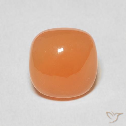 Pierre de lune Pêche Orange naturelle Coussin, 2.06 ct, Translucide