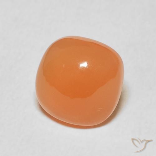 Pierre de lune Pêche Orange naturelle Coussin, 2.06 ct, Translucide