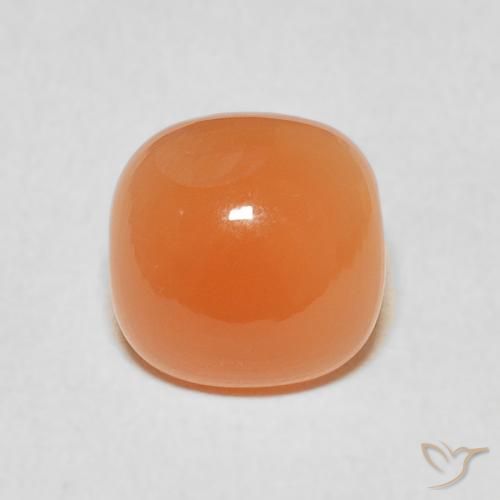 1.91ct Naturel Pêche Orange Pierre de lune, Coussin, Translucide