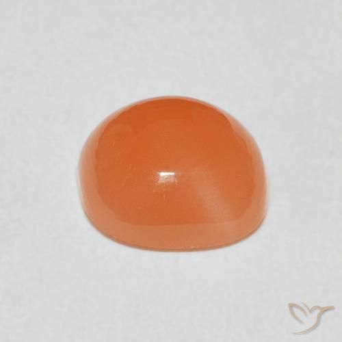 Pierre de lune Pêche Orange naturelle Coussin, 1.91 ct, Translucide