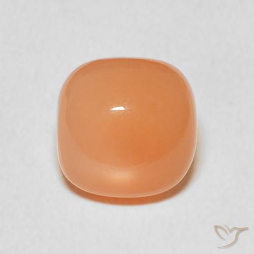 2.15ct Naturel Orange cantaloup Pierre de lune, Coussin, Translucide