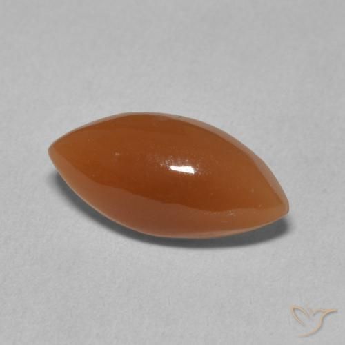 Pierre de lune Orange rouge foncé naturelle Marquise, 2.87 ct, Translucide