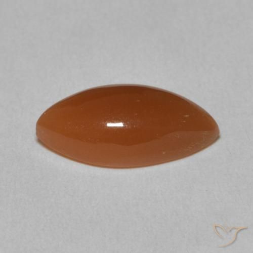 Pierre de lune Orange rouge foncé naturelle Marquise, 2.87 ct, Translucide